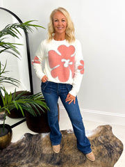 The Luciana - Large Floral Print Knit