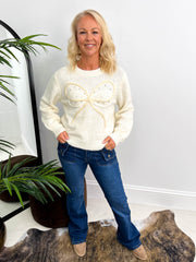 The Mirrim - Bow & Diamante Knit