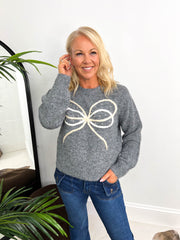 The Mirrim - Bow & Diamante Knit
