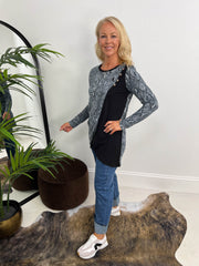 The Natalie - Snake Print Asymmetric Top