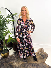 The Dolly - Watercolour Long Sleeve Maxi Dress