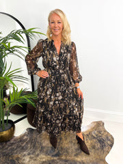 The Nicole - Sheer Sleeve Maxi Dress