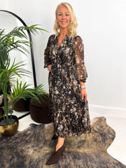 The Nicole - Sheer Sleeve Maxi Dress