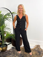 The Tana - Ribbed Diamanté Two Piece