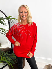The Camden - Diamanté Shoulder Knit