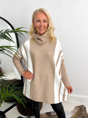 The Rhea - Roll Neck Poncho Style Knit