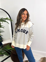 The Saige - AMOUR Striped Knit
