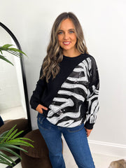 The Jade - Sequin Swirl Sweatshirt