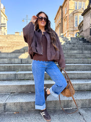 The Cleo - Suede Bomber Jacket