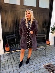 The Devon - Chocolate Faux Fur Coat