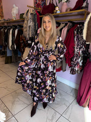 The Dolly - Watercolour Long Sleeve Maxi Dress