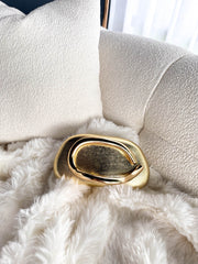 The Sapphire - Gold Handle Clutch