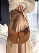 The Mercer - Faux Suede Saddle Style Bag