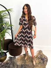 The Willow - Zig Zag Print V-Neck Dress