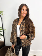 The Gina - Leopard Print Bomber Jacket