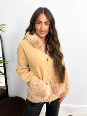The Catherine  - Fluffy Hooded Zip Up