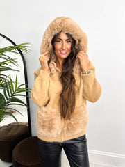 The Catherine  - Fluffy Hooded Zip Up