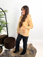 The Catherine  - Fluffy Hooded Zip Up