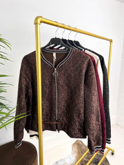 The Victoria - Diamante and Floral Bomber Jacket