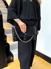 The Fia - Faux Suede Studded Clutch