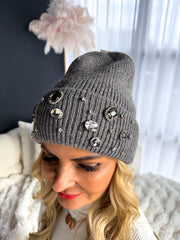 The Heather - Diamanté Beanie Hat