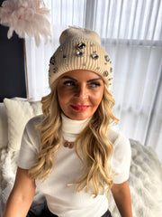The Heather - Diamanté Beanie Hat