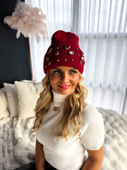 The Heather - Diamanté Beanie Hat