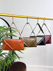 The Annika - Faux Leather Studded Clutch