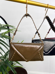 The Annika - Faux Leather Studded Clutch