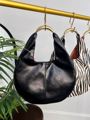 The Yasmine - Faux Leather Gold Handle Bag