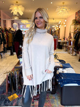The Leigh - Poncho Style Knit with Tassels
