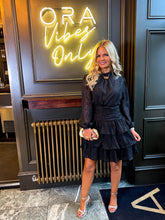 The Lila - Black Shimmer Mini Dress