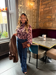 The Lila - Purple Floral Print Blouse