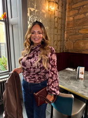 The Lila - Purple Floral Print Blouse