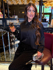 The Ottilie - Embellished Satin Shirt