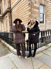 The Kris - Padded Midi Coat with Fur Hood