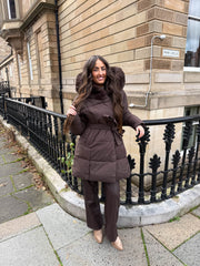 The Kris - Padded Midi Coat with Fur Hood