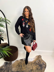 The Novie- Christmas Bauble Print Knit