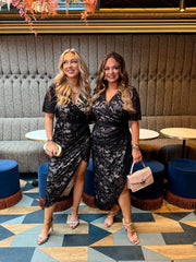 The Eleanor - Lace Wrap Midi Dress