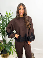 The Bobby - Lace Detail Balloon Style Sweatshirt