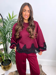 The Bobby - Lace Detail Balloon Style Sweatshirt