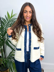 The Karis - Denim Pocket Detail Cardigan