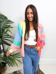 The Delilah - Multi-Coloured Patchwork Cardigan