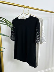 The Tilda - Diamante Detailed Short Sleeve T-Shirt