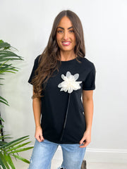 The Polly - 3D Flower Detail T-Shirt