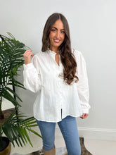 The Betsy - Colourful Heart Embroidered Cheesecloth Blouse