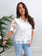 The Tina - Broderie Anglaise Shirt