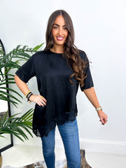 The Tisha - Satin Lace Blouse