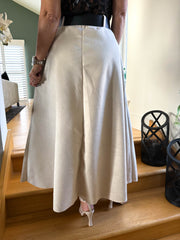 The Mollie - Faux Suede Belted Midi Skirt