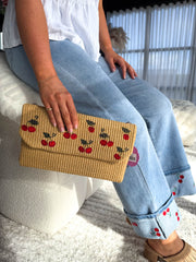 The Cherry - Woven Cherry Clutch